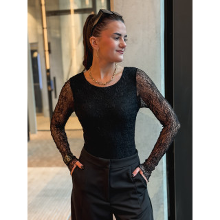 Body en dentelle Monia - Noir