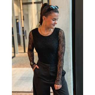 Body en dentelle Monia - Noir