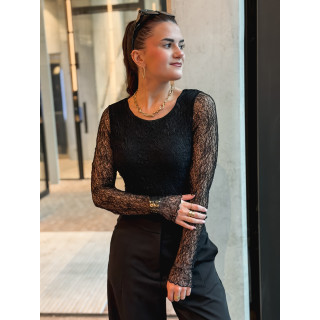 Body en dentelle Monia - Noir