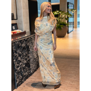 Robe à motifs Samiha - Jaune