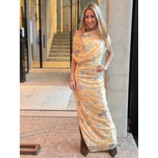 Robe à motifs Samiha - Jaune