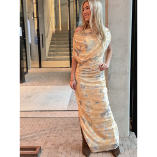 Robe à motifs Samiha - Jaune