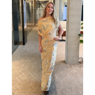 Robe à motifs Samiha - Jaune