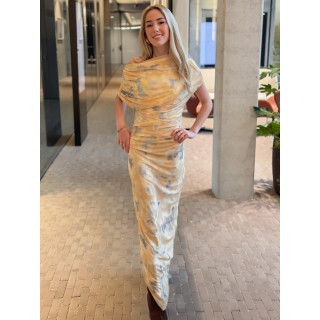 Robe à motifs Samiha - Jaune