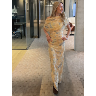 Robe à motifs Samiha - Jaune