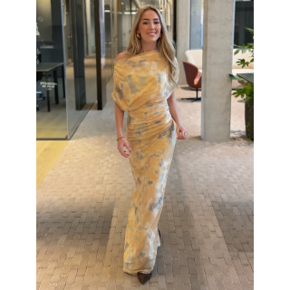 Robe à motifs Samiha - Jaune