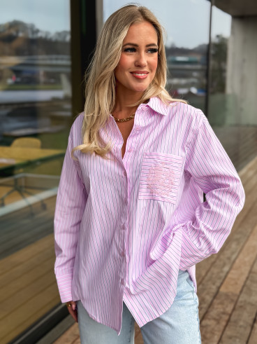 Chemise lignée Minela - Rose Chemise lignée Minela - Rose