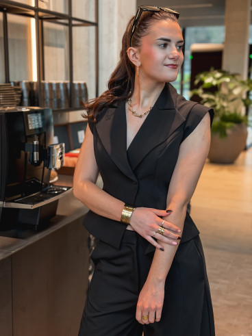 Blazer sans manches Adriana - Noir