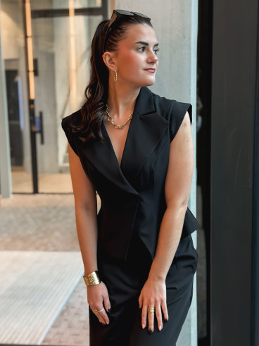 Blazer sans manches Adriana - Noir