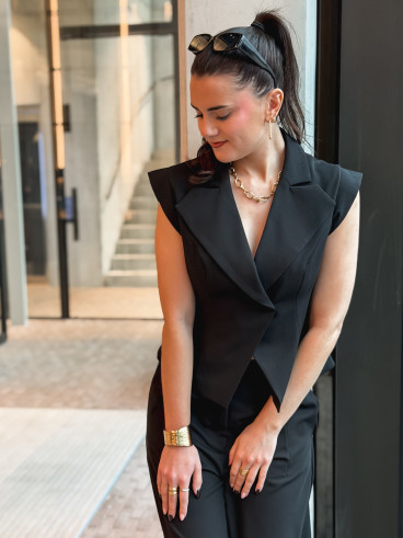 Blazer sans manches Adriana - Noir