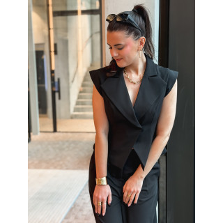 Blazer sans manches Adriana - Noir