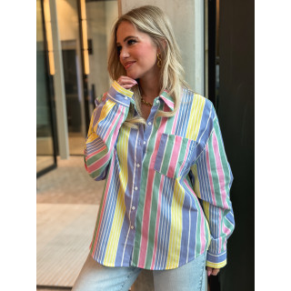 Chemise lignée Thaé - Multicolore