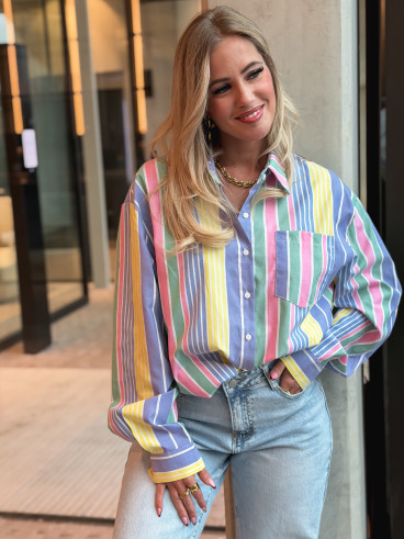 Chemise lignée Thaé - Multicolore