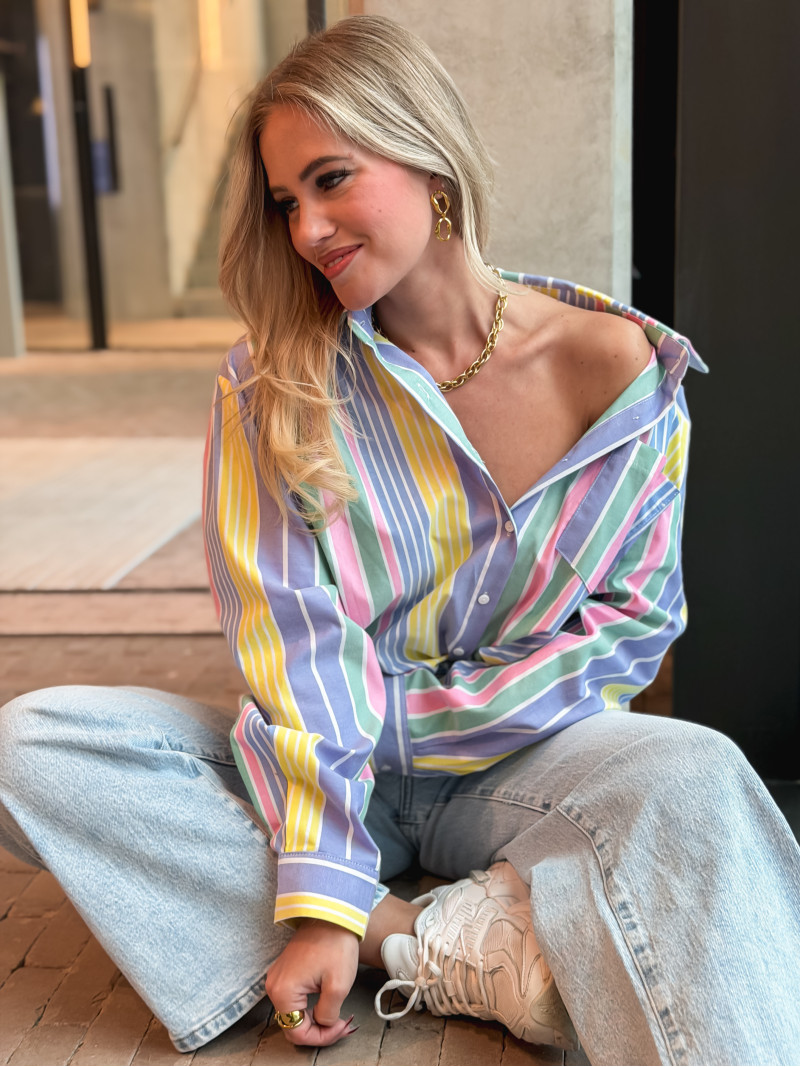 Chemise lignée Thaé - Multicolore