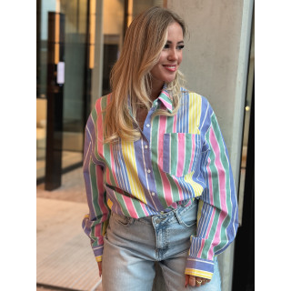 Chemise lignée Thaé - Multicolore