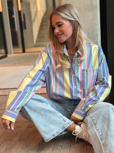 Chemise lignée Thaé - Multicolore