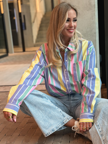 Chemise lignée Thaé - Multicolore