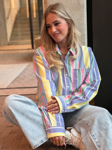 Chemise lignée Thaé - Multicolore