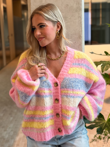 Gilet ligné Tess - Multicolore