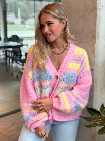 Gilet ligné Tess - Multicolore Gilet ligné Tess - Multicolore