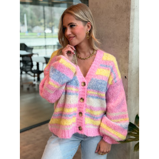 Gilet ligné Tess - Multicolore