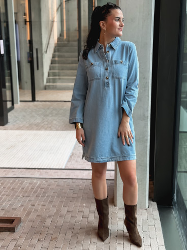 Robe en jeans Olyra - Bleu