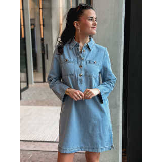 Robe en jeans Olyra - Bleu