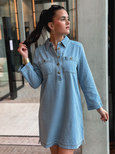 Robe en jeans Olyra - Bleu