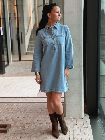 Robe en jeans Olyra - Bleu