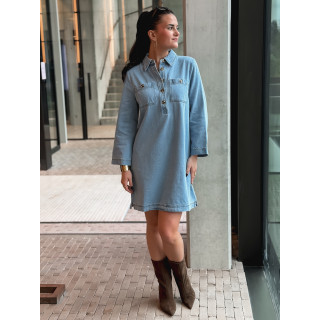 Robe en jeans Olyra - Bleu