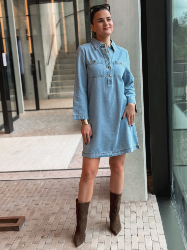 Robe en jeans Olyra - Bleu