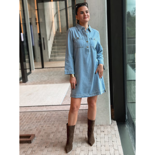Robe en jeans Olyra - Bleu