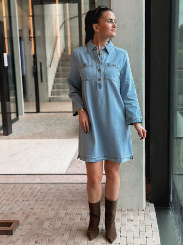 Robe en jeans Olyra - Bleu