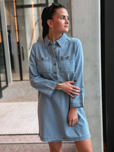 Robe en jeans Olyra - Bleu