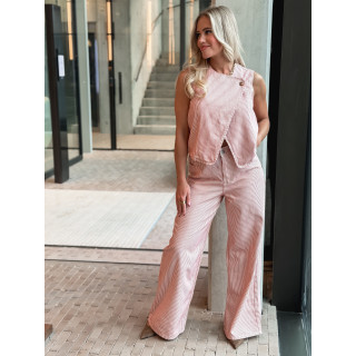 Jeans ligné Violetta - Rouge