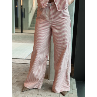 Jeans ligné Violetta - Rouge