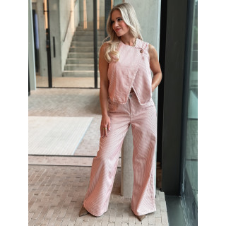 Gilet ligné Violetta - Rouge