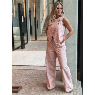 Gilet ligné Violetta - Rouge