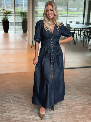 Robe longue Elyssia - Bleu foncé