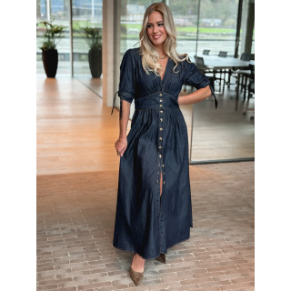 Robe longue Elyssia - Bleu foncé