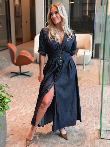 Robe longue Elyssia - Bleu foncé