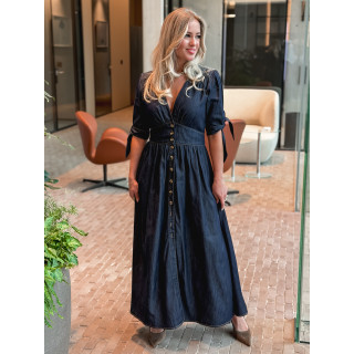 Robe longue Elyssia - Bleu foncé