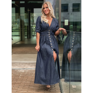 Robe longue Elyssia - Bleu foncé
