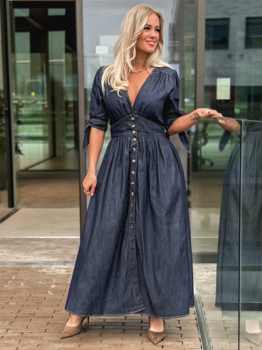 Robe longue Elyssia - Bleu foncé