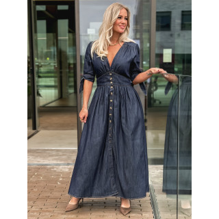 Robe longue Elyssia - Bleu foncé