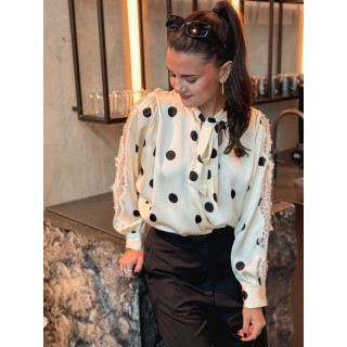 Blouse à pois Brenda - Ecru