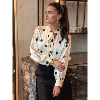 Blouse à pois Brenda - Ecru