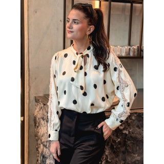 Blouse à pois Brenda - Ecru