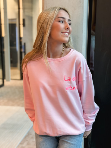 Pull " La dolce vita" - Rose