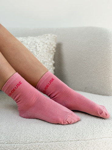 Chaussettes "Boudeuse" - Rose bonbon